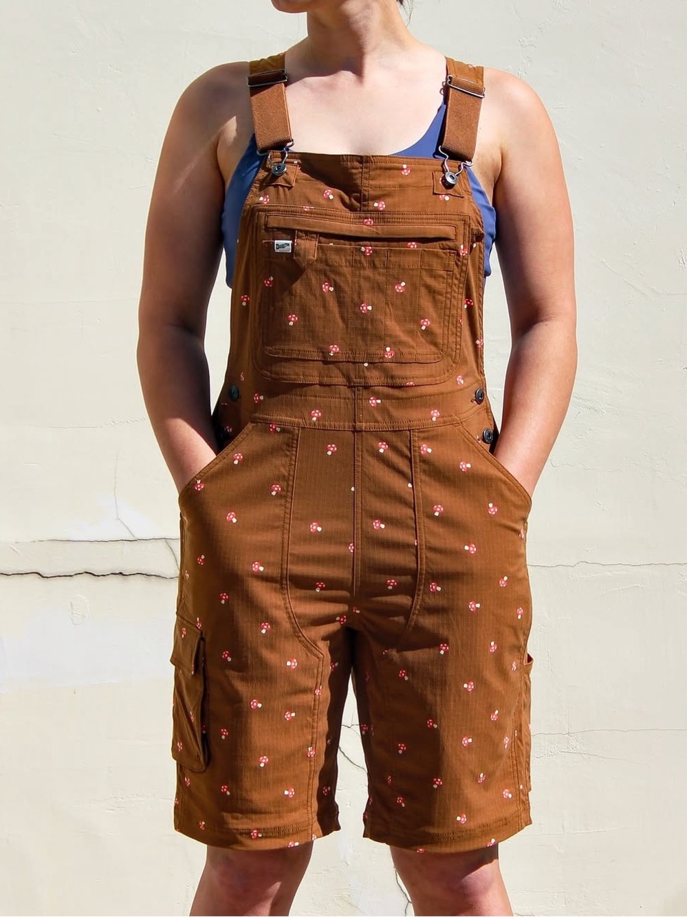 Duluth Trading Mushroom Heirloom Gardening Short Overalls Sizes XXL Cottagecore